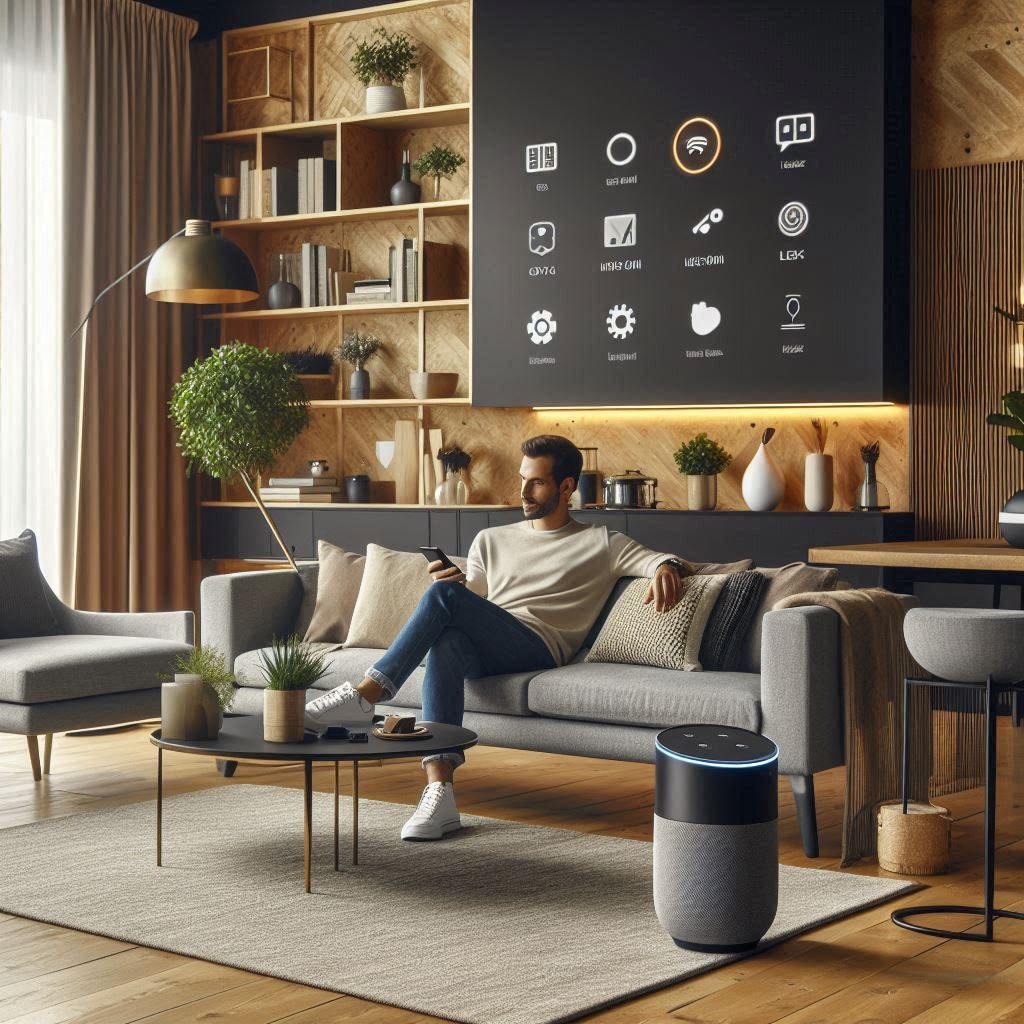 living room with smart home