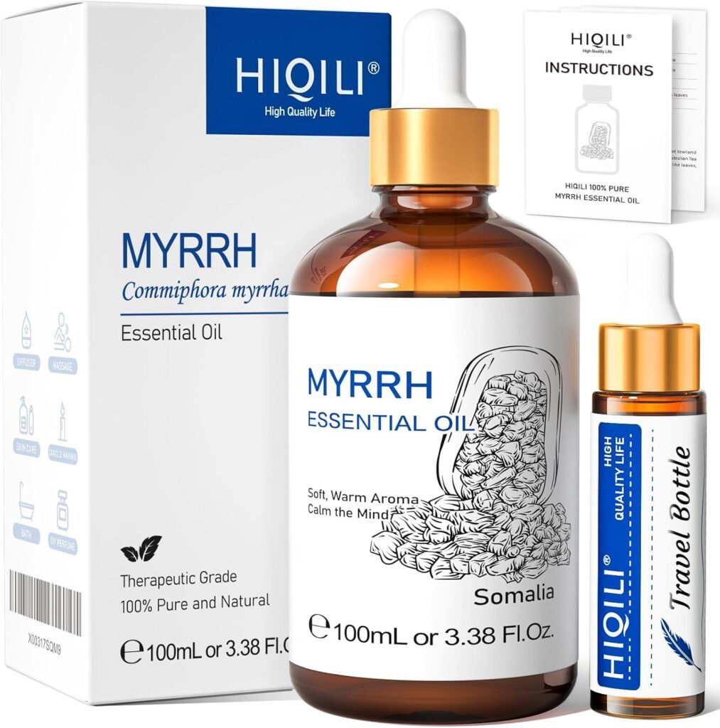 Hiqili Myrrh Essential Oil, For Skin, Masssge, Pai