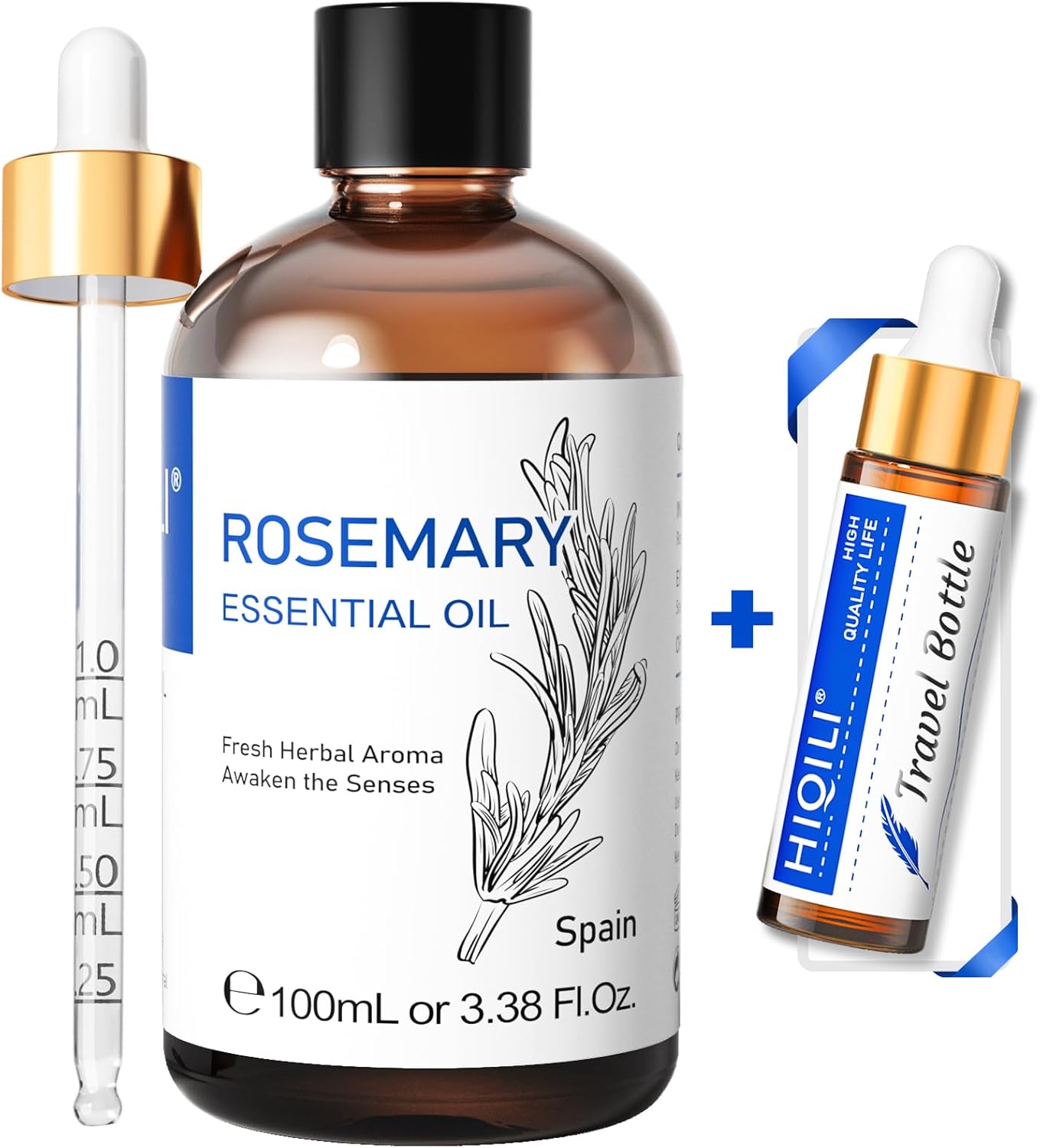 Hiqili Rosemary Oil For Hair Growth, Skin, Scalp,