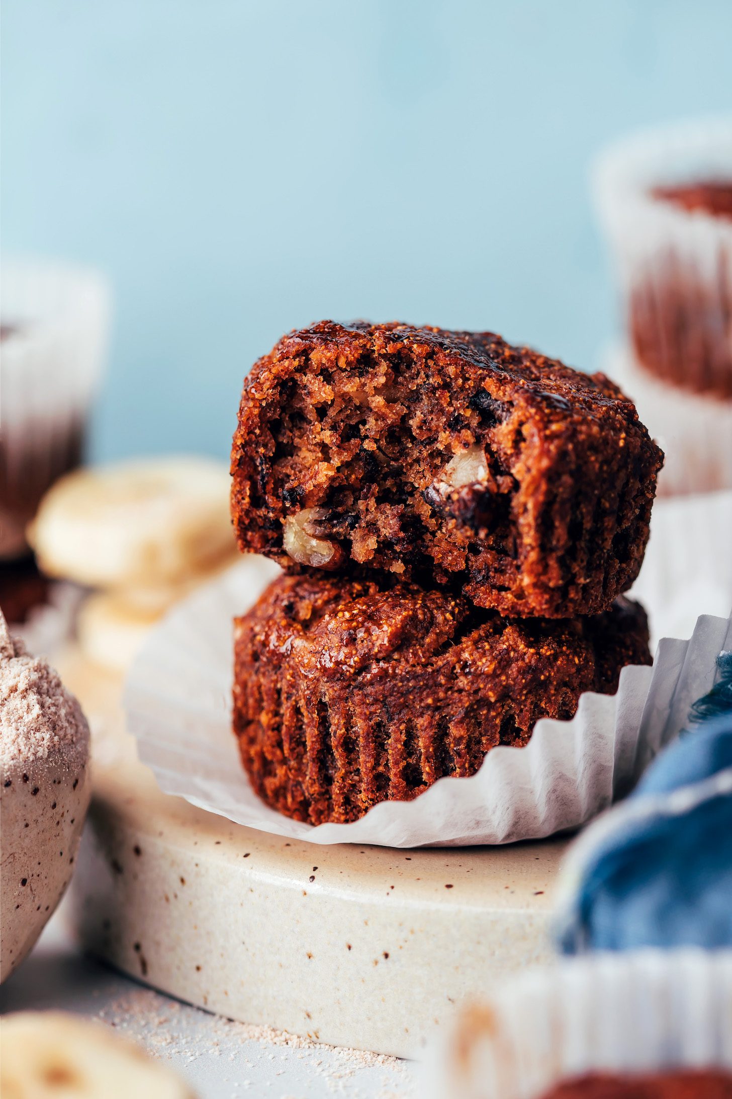 Bowl Banana Buckwheat Muffins Vegan GF jpg