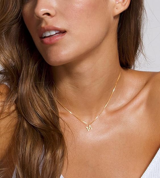 Foxgirl Gold Initial Necklaces for Women