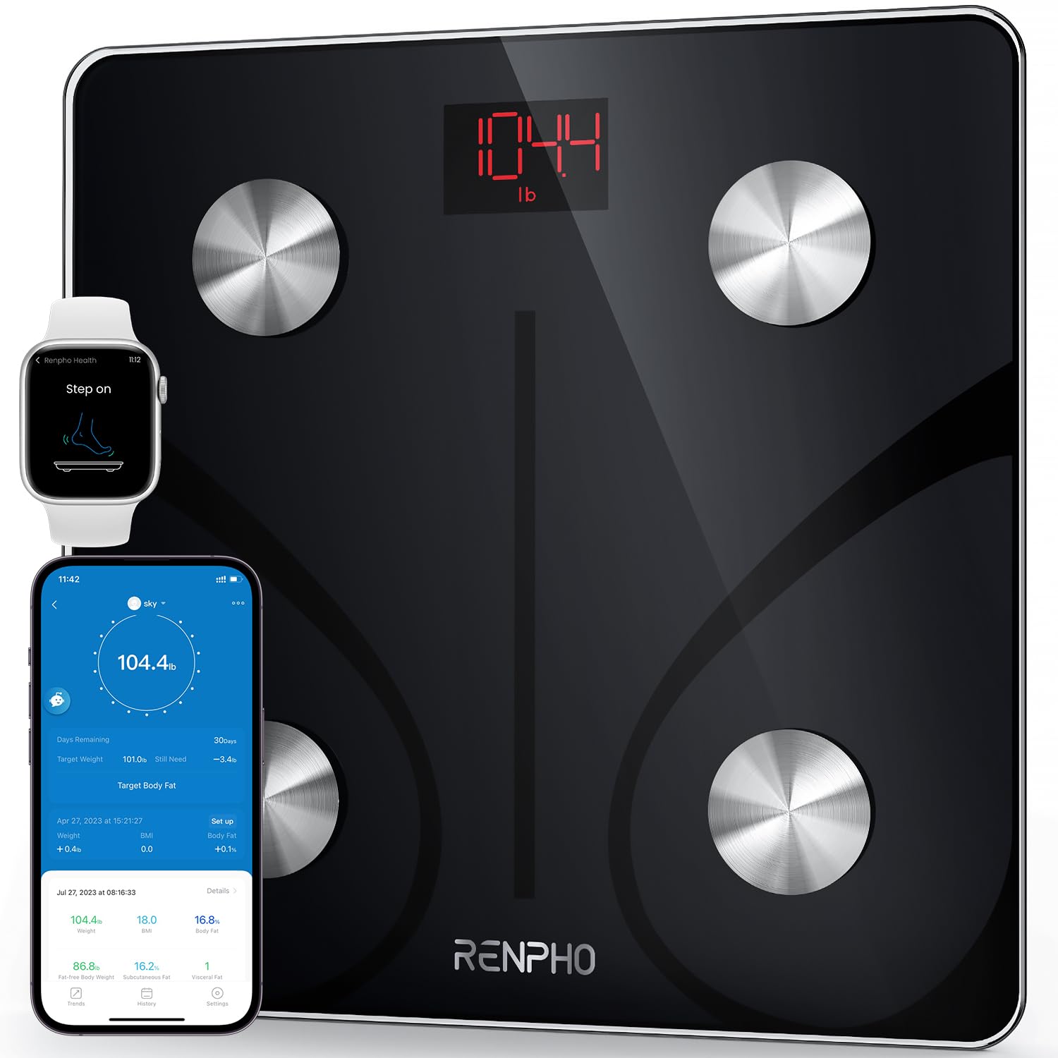 Renpho Smart Scale For Body Weight, Fsa Hsa Eligible, Digita