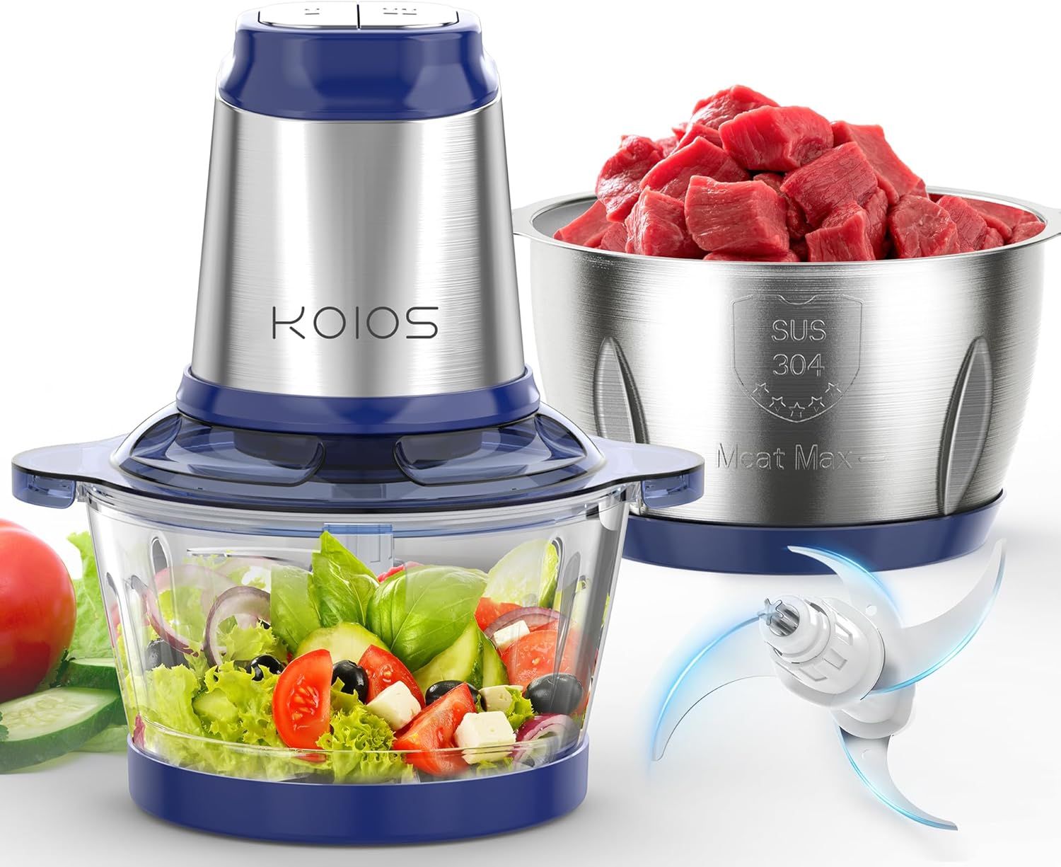 Koios W Powerful Electric Food Processor With Cup Stain