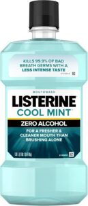 Listerine Zero Alcohol Mouthwash, Alcohol Free Oral Rinse To