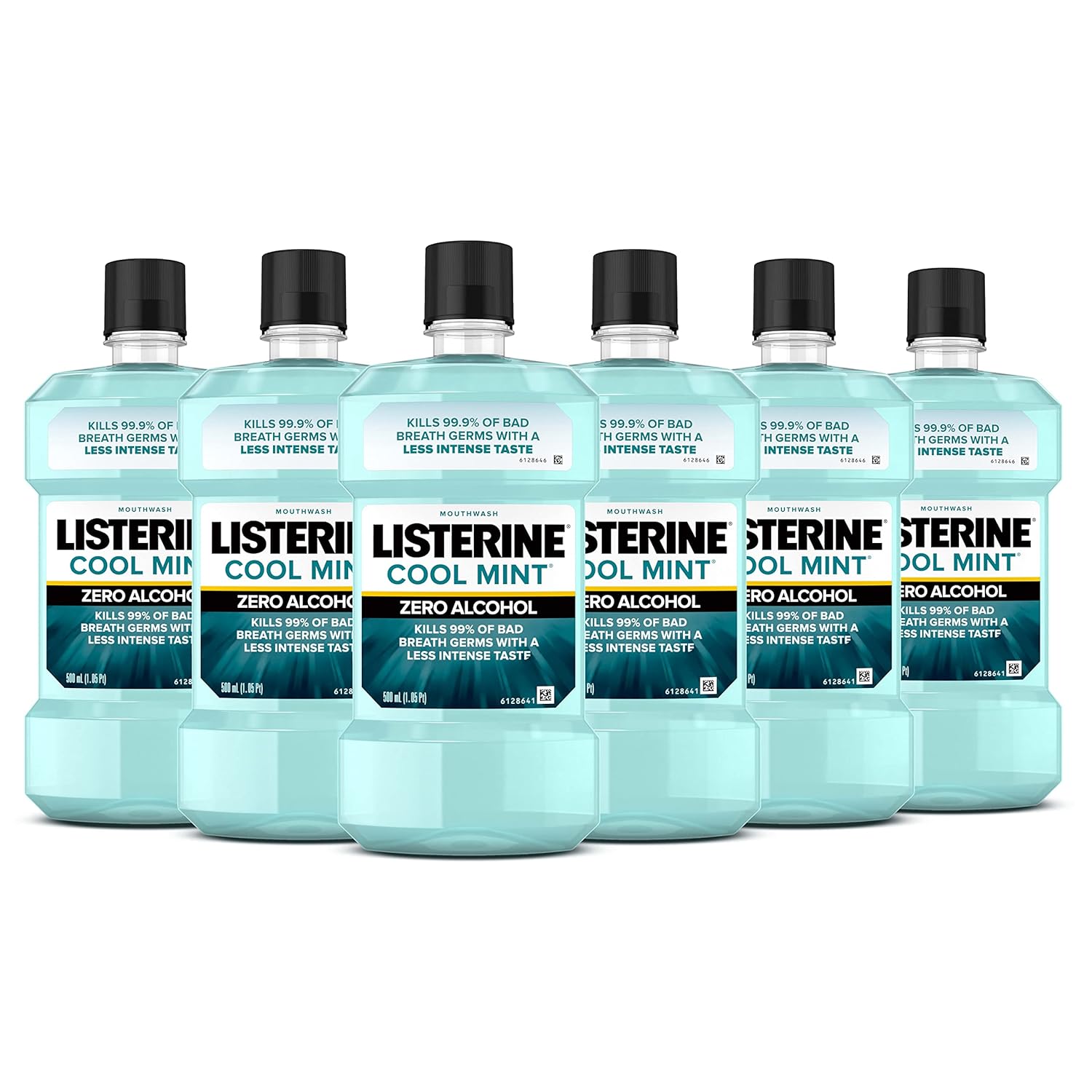 Listerine Mouthwash, Zero Alcohol, Germ Killing, Less Intens