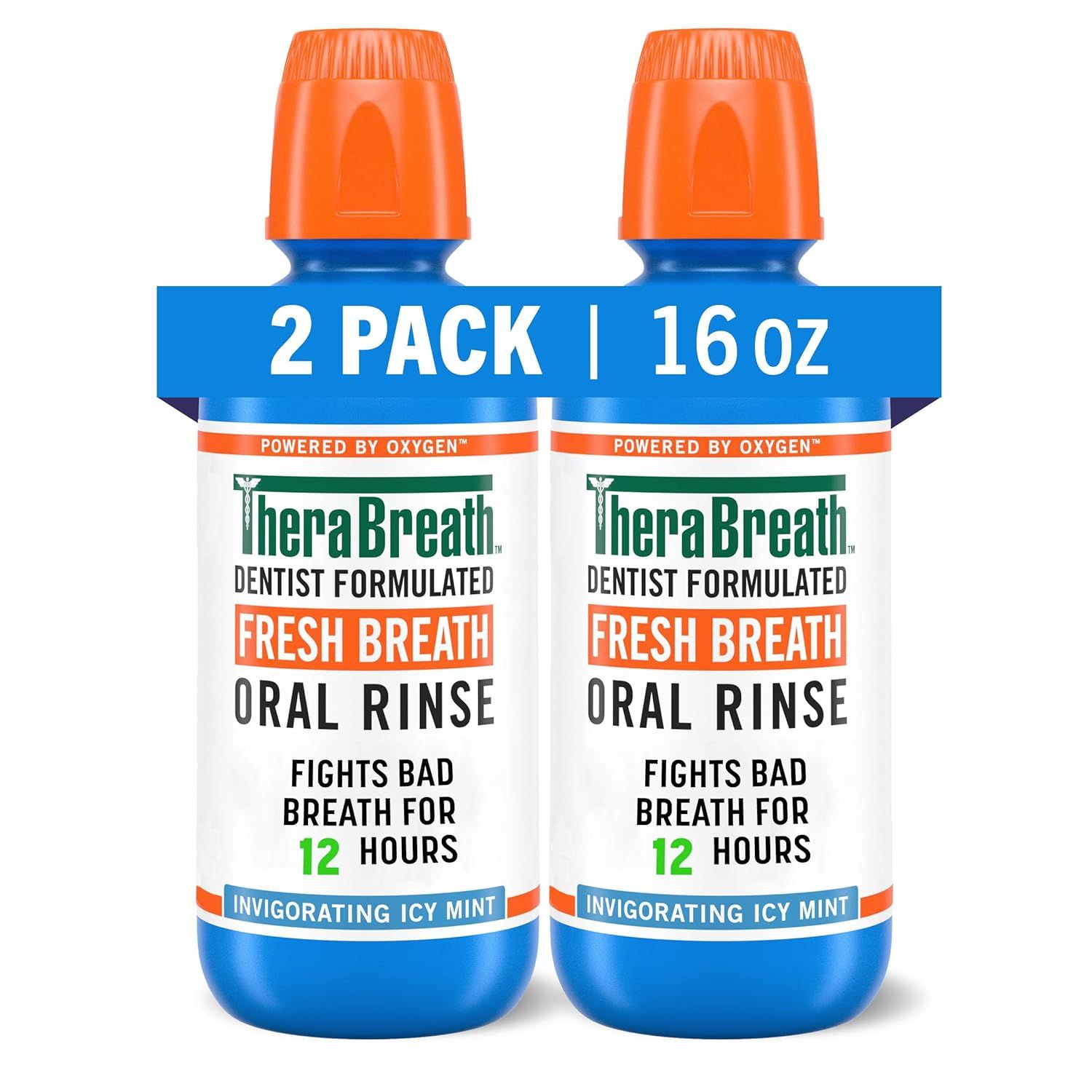 Therabreath Fresh Breath Mouthwash, Icy Mint Flavor, Alcohol