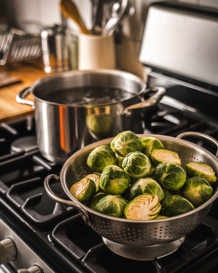 Savory Maple Glazed Brussels Sprouts with Bacon