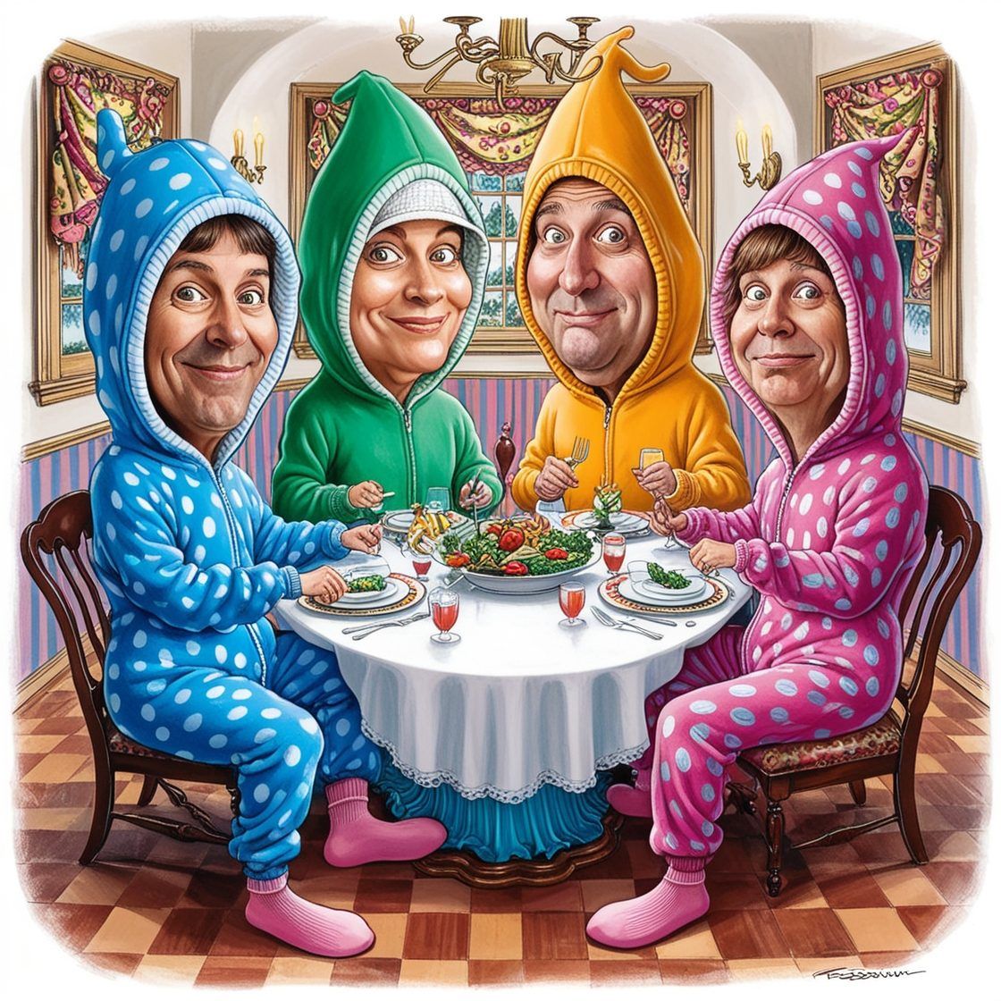 dinner onesies