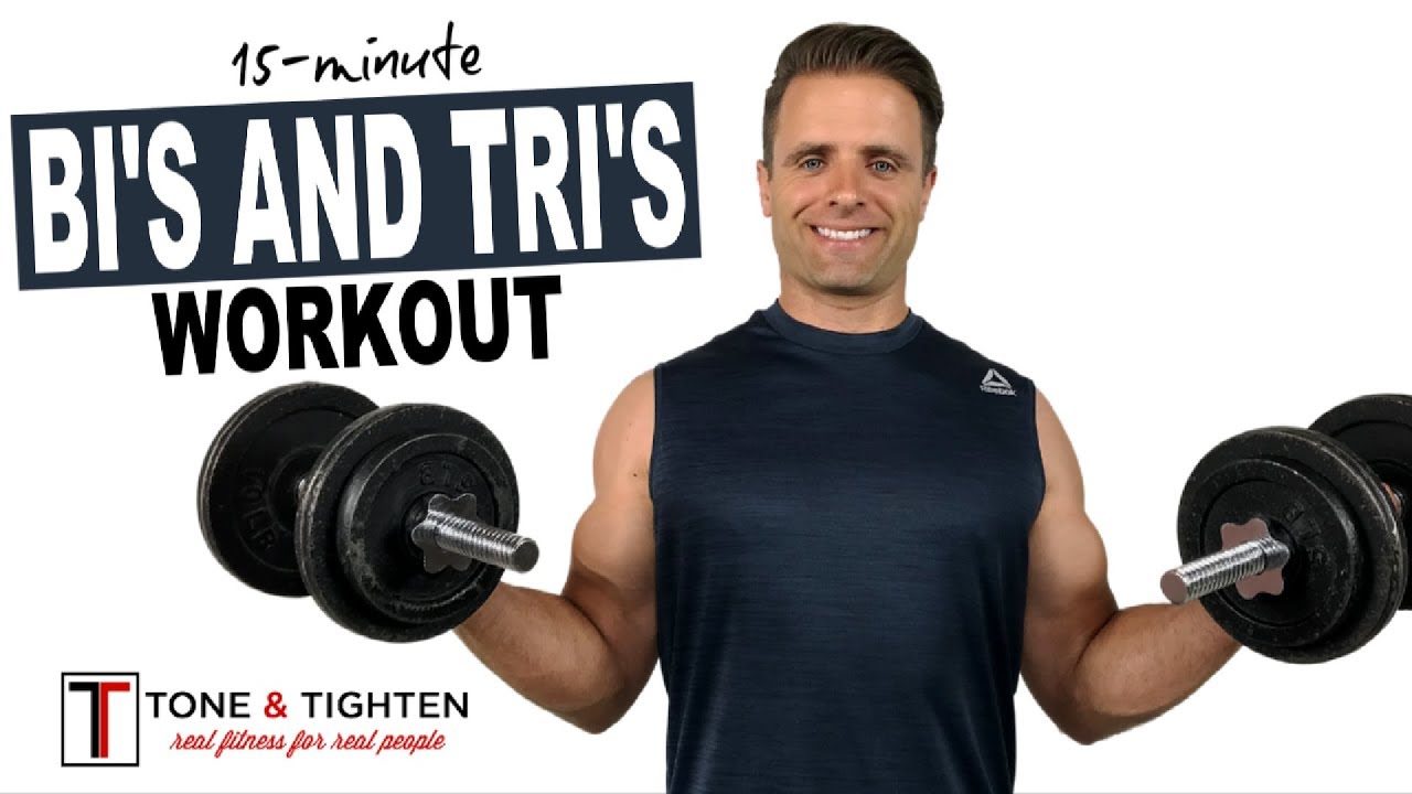 minute arm workout with dumbbells for biceps and triceps