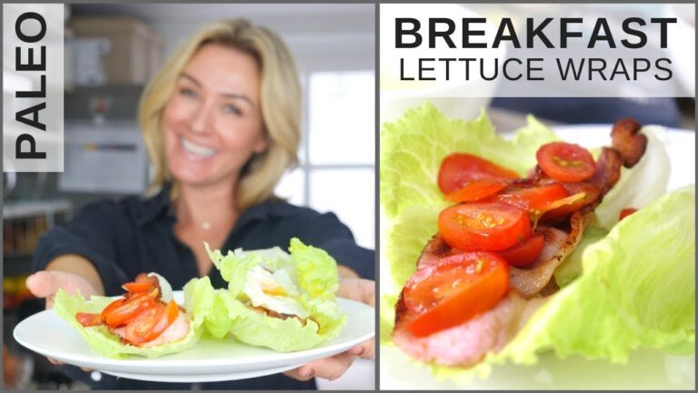 EASY PALEO BREAKFAST IDEAS Breakfast Lettuce Wraps //