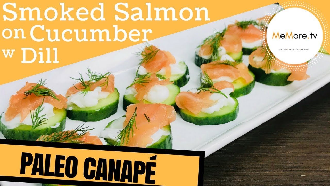 MINUTE PALEO CANAPÉ // Smoked Salmon on Cucumber with