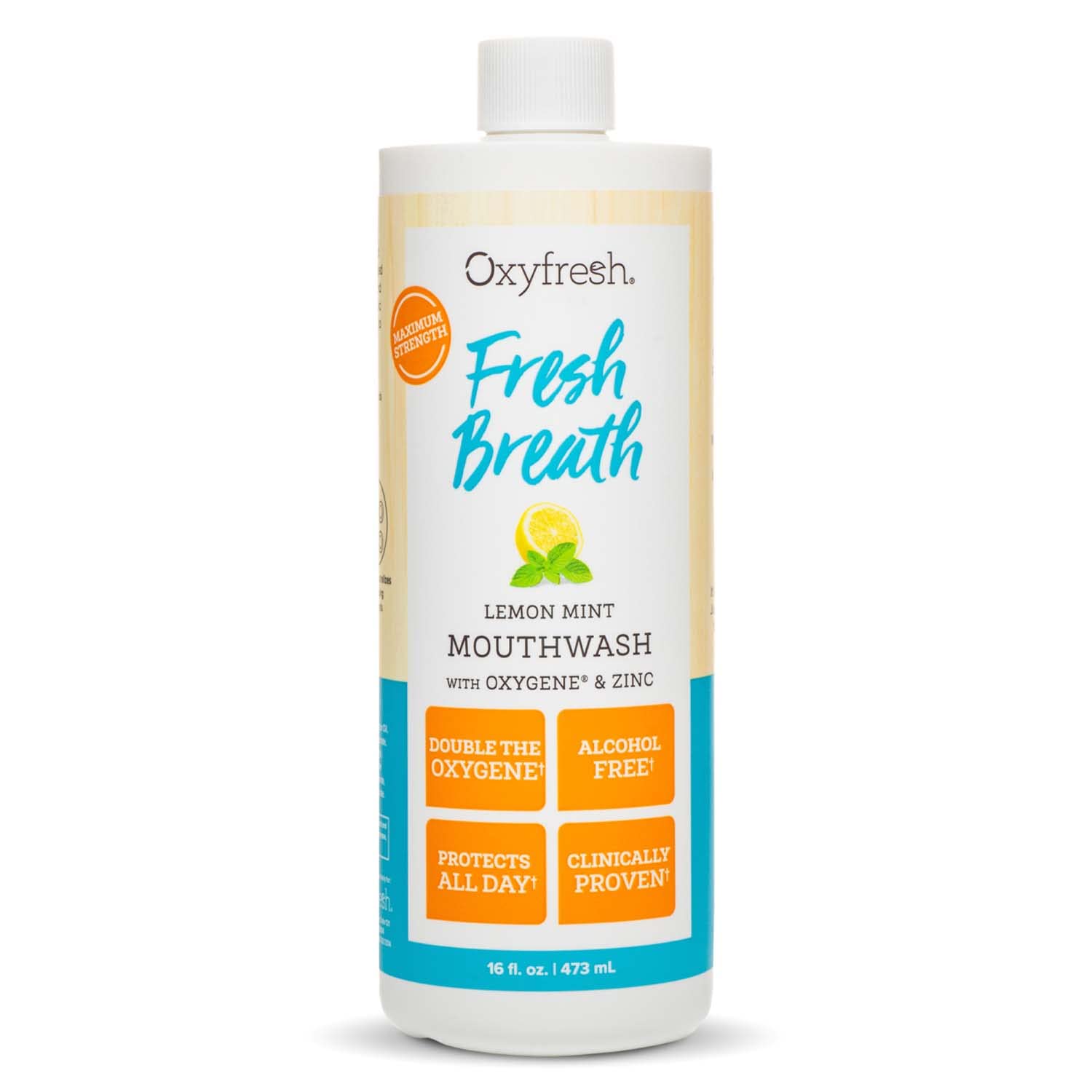 Oxyfresh Premium Lemon Mint Fresh Breath Mouthwash – Oral Ri