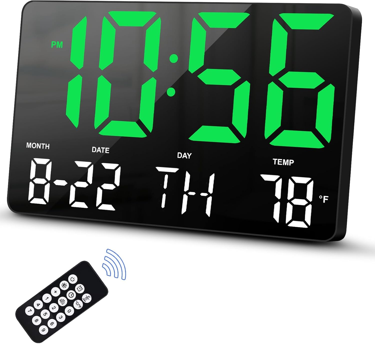 Hournor Digital Clock, Digital Wall Clock with Remote Contro