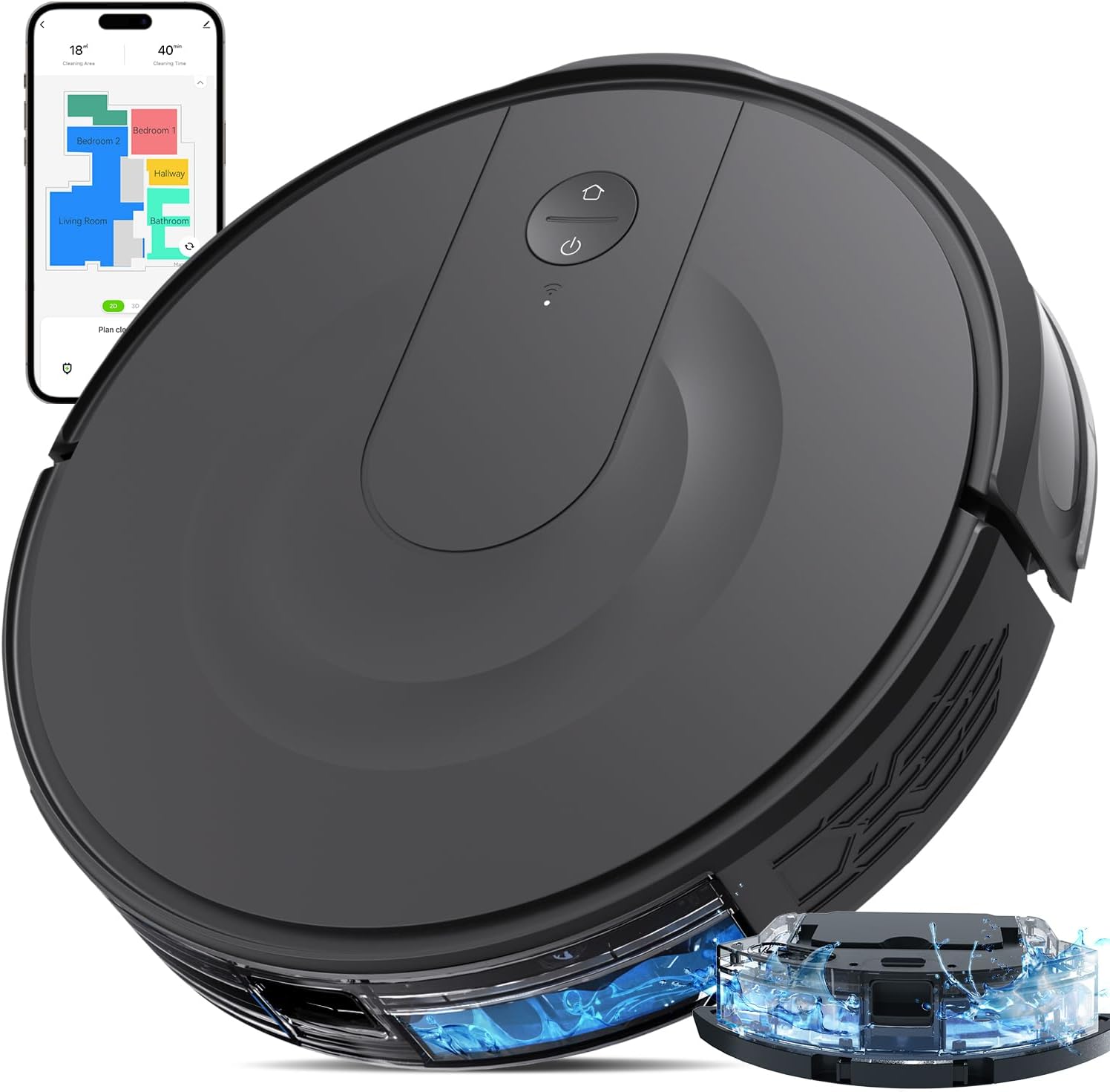 Robot Vacuum and Mop Combo, LiDAR Navigation with Ultra Slim