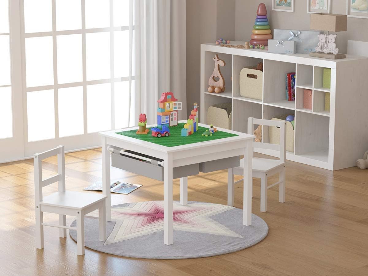 UTEX Wooden in Kids Construction Play Table and