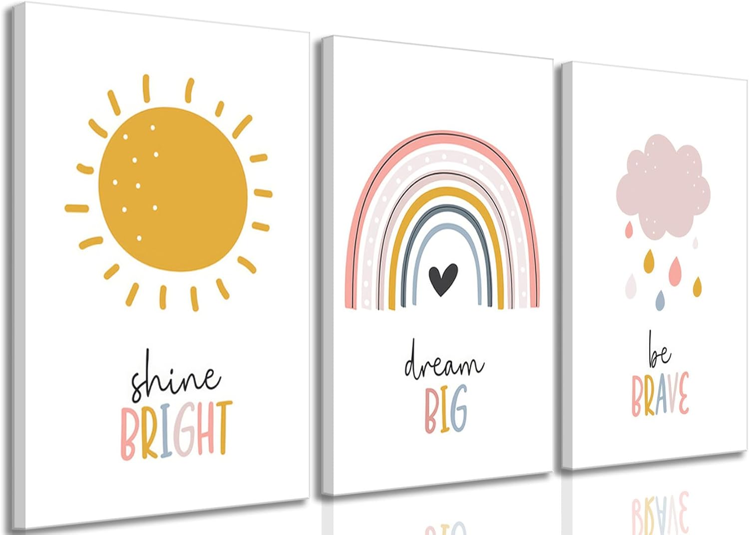 Pcs Boho Nursery Canvas Wall Art Dream Big Be