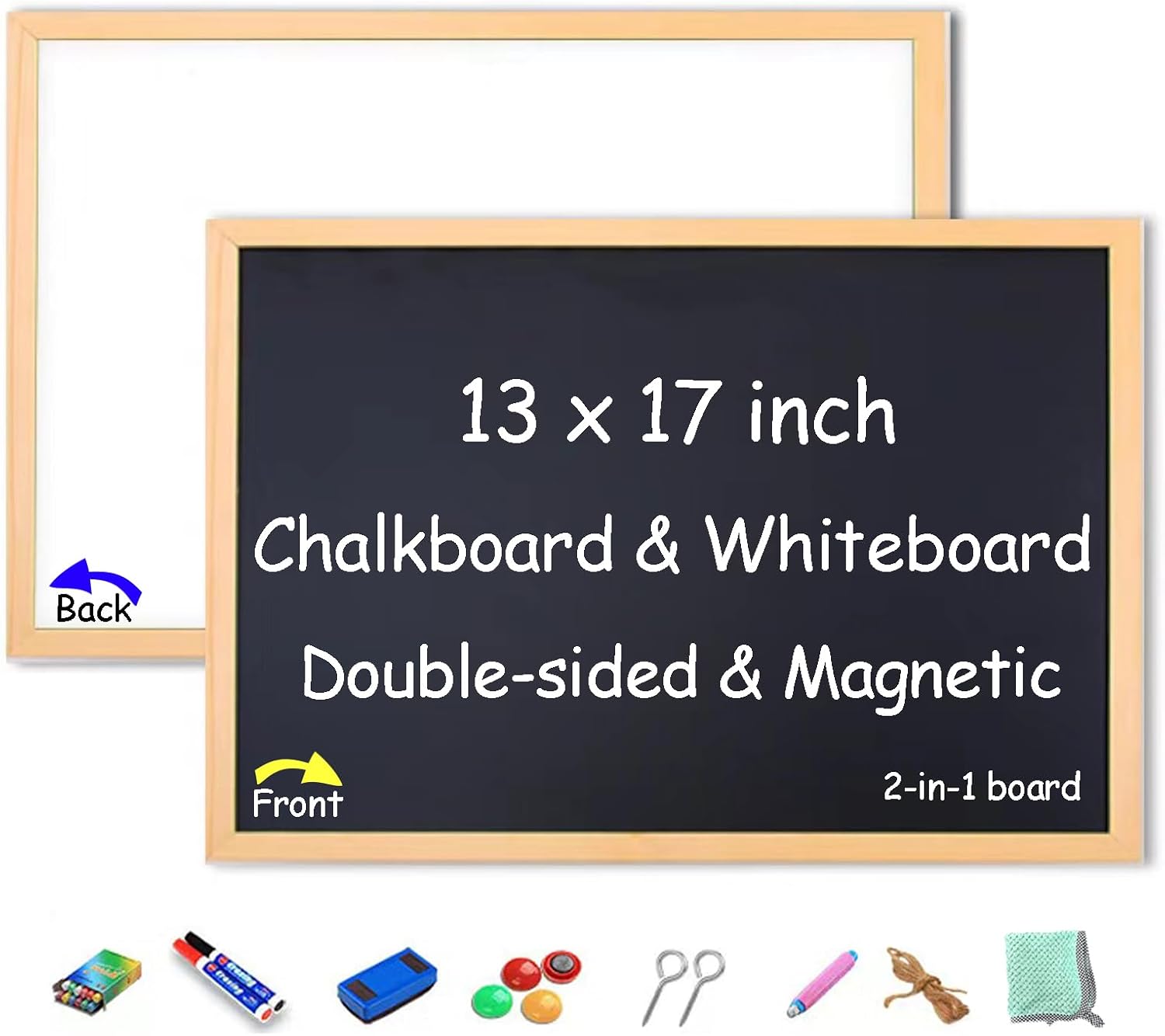 Magnetic Chalkboard x Double Sided Chalkboard and Whiteb