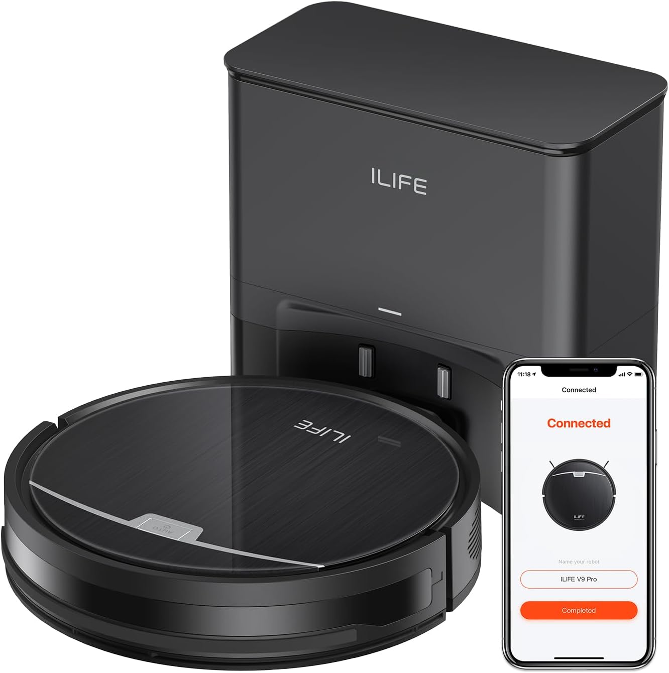 ILIFE V Pro Robot Vacuum and Mop Combo, Self Emptying