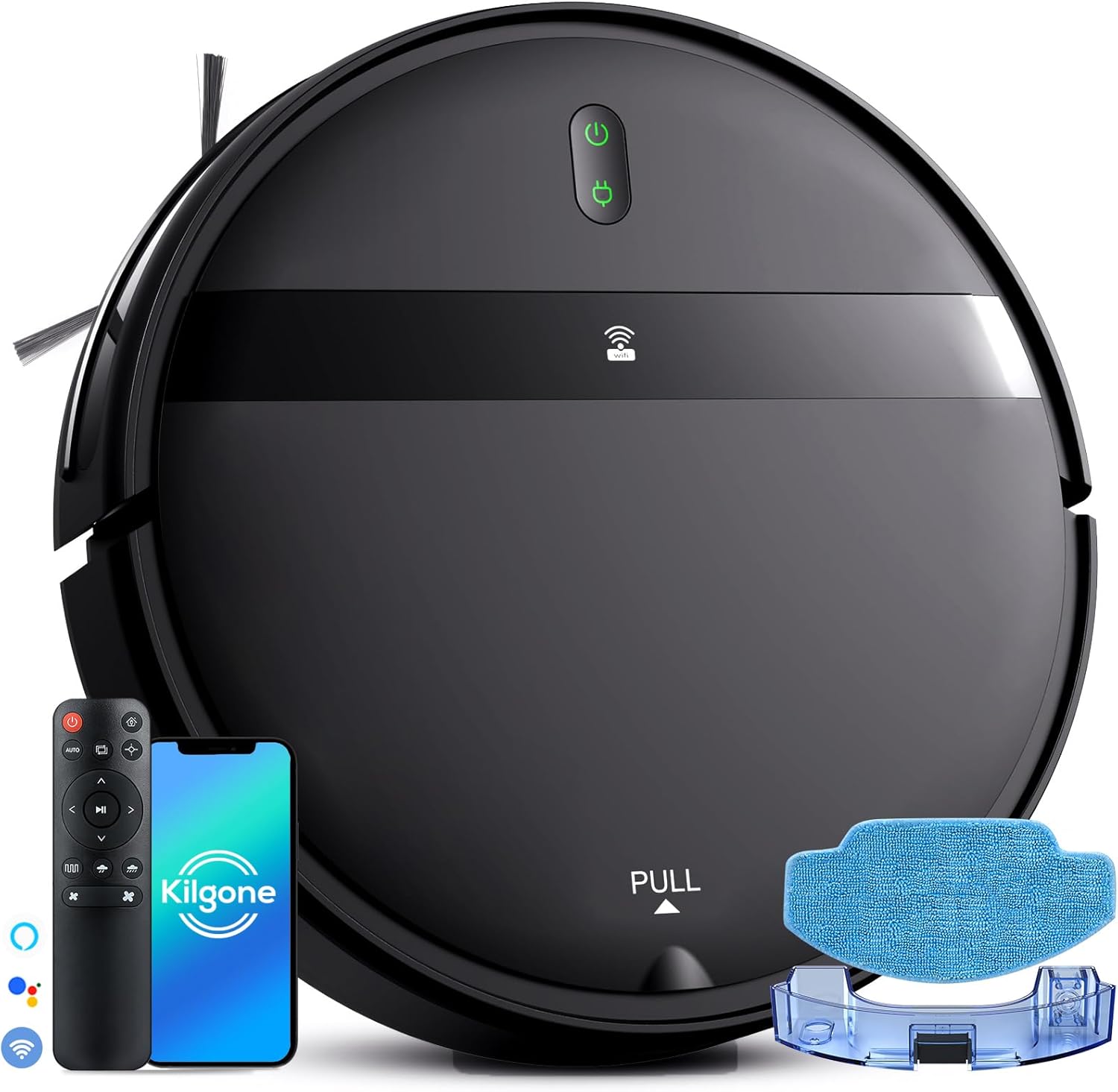 Robot Vacuum and Mop Combo WiFi/Alexa/App Scheduling, Smar