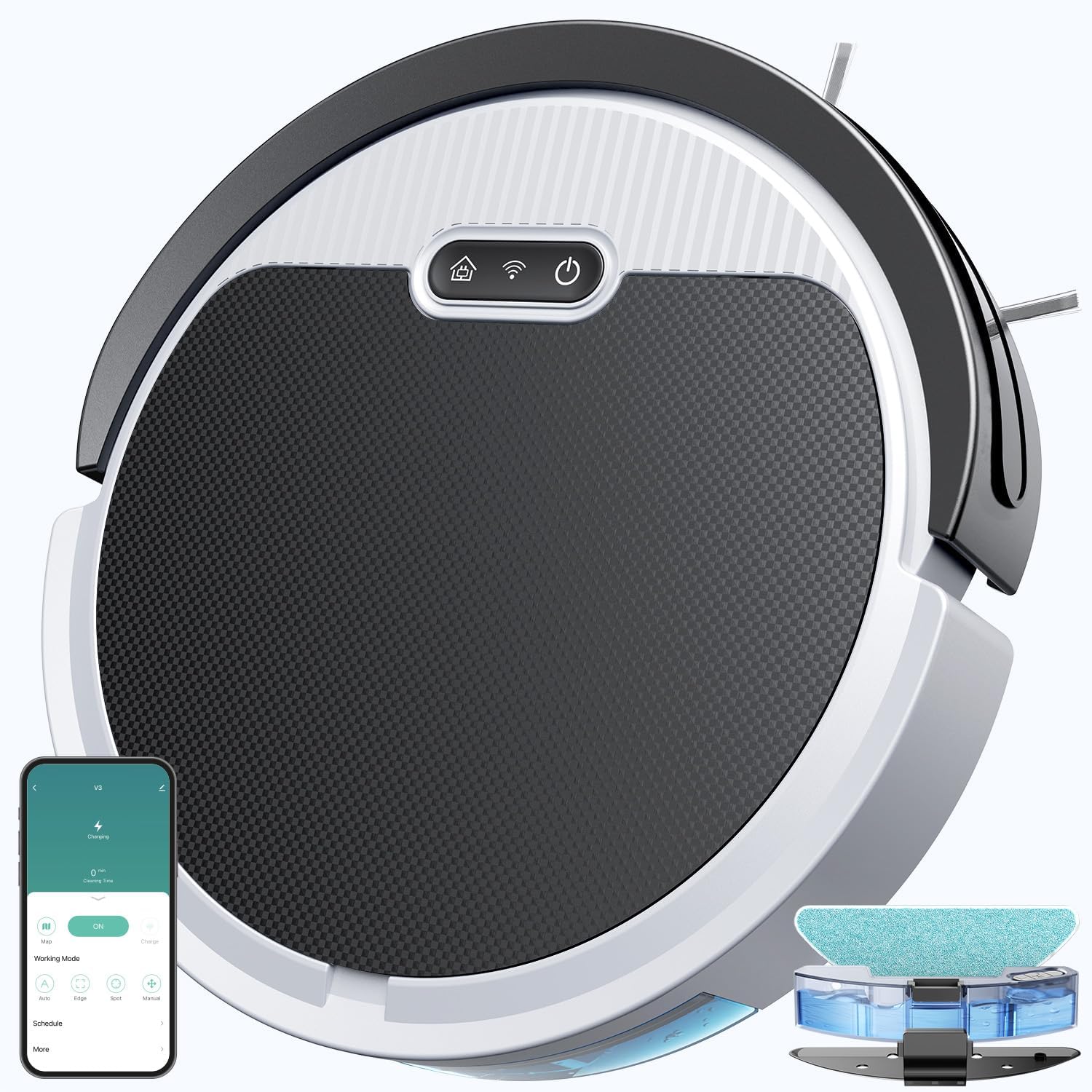 V Robot Vacuum and Mop Combo, in Ultra Thin