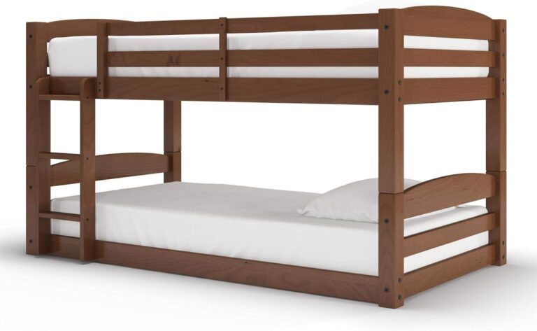 DHP Sierra Twin Bunk Bed, Mocha Finish, Solid Wood Construct