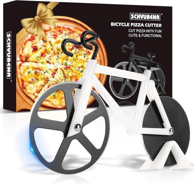 Bicycle Pizza Cutter Wheel Gifts for Cyclists, Men, Dad,