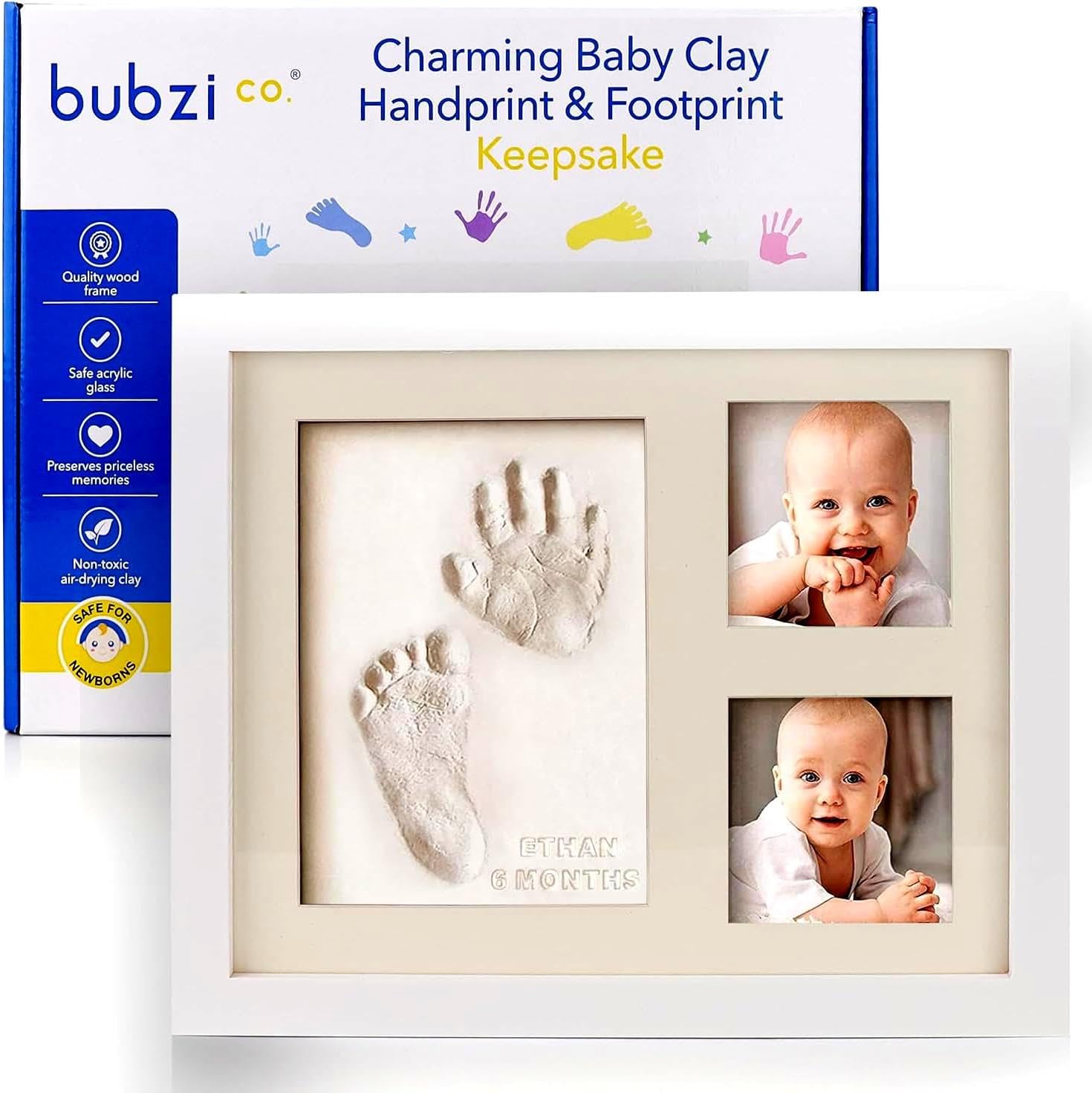 Bubzi Co Baby Footprint Kit, Baby Foot and Hand Print