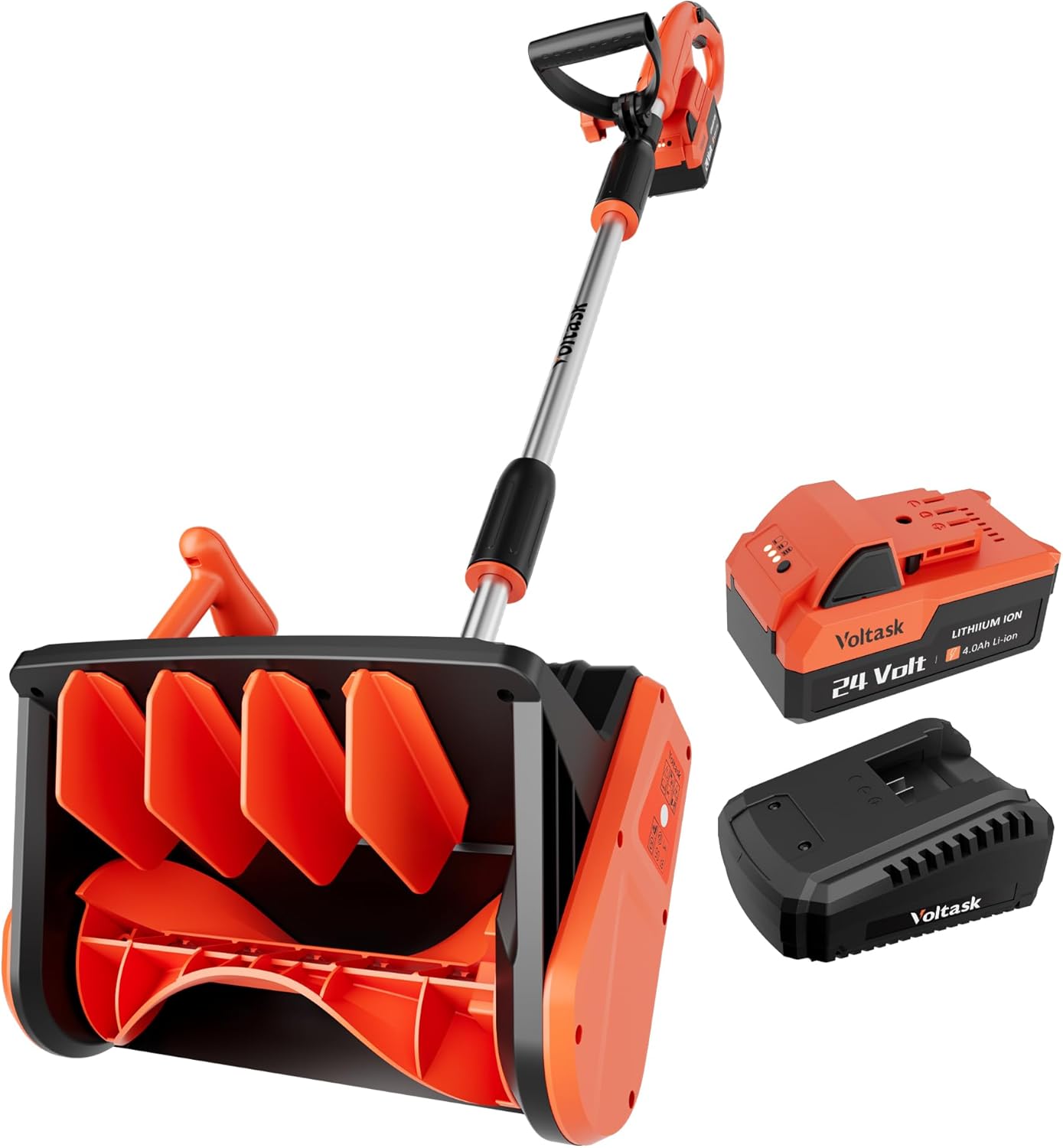 VOLTASK Cordless Snow Shovel, V | Inch | Ah Cordless