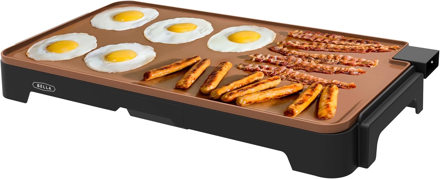 BELLA XL Electric Ceramic Titanium Griddle, Make Eggs At