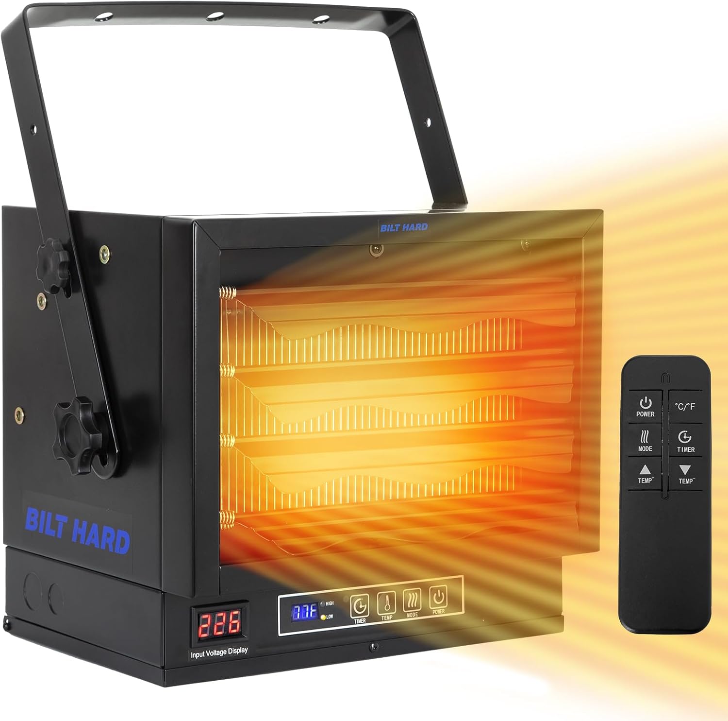 BILT HARD W Electric Garage Heater, V Digital Fan For