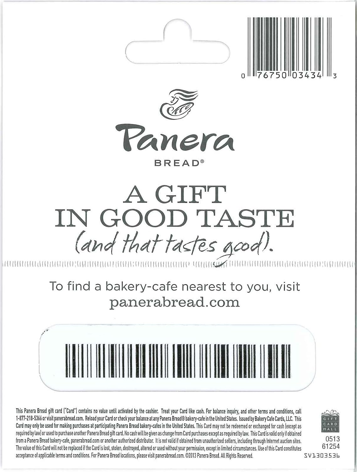 Panera Bread Gift Card