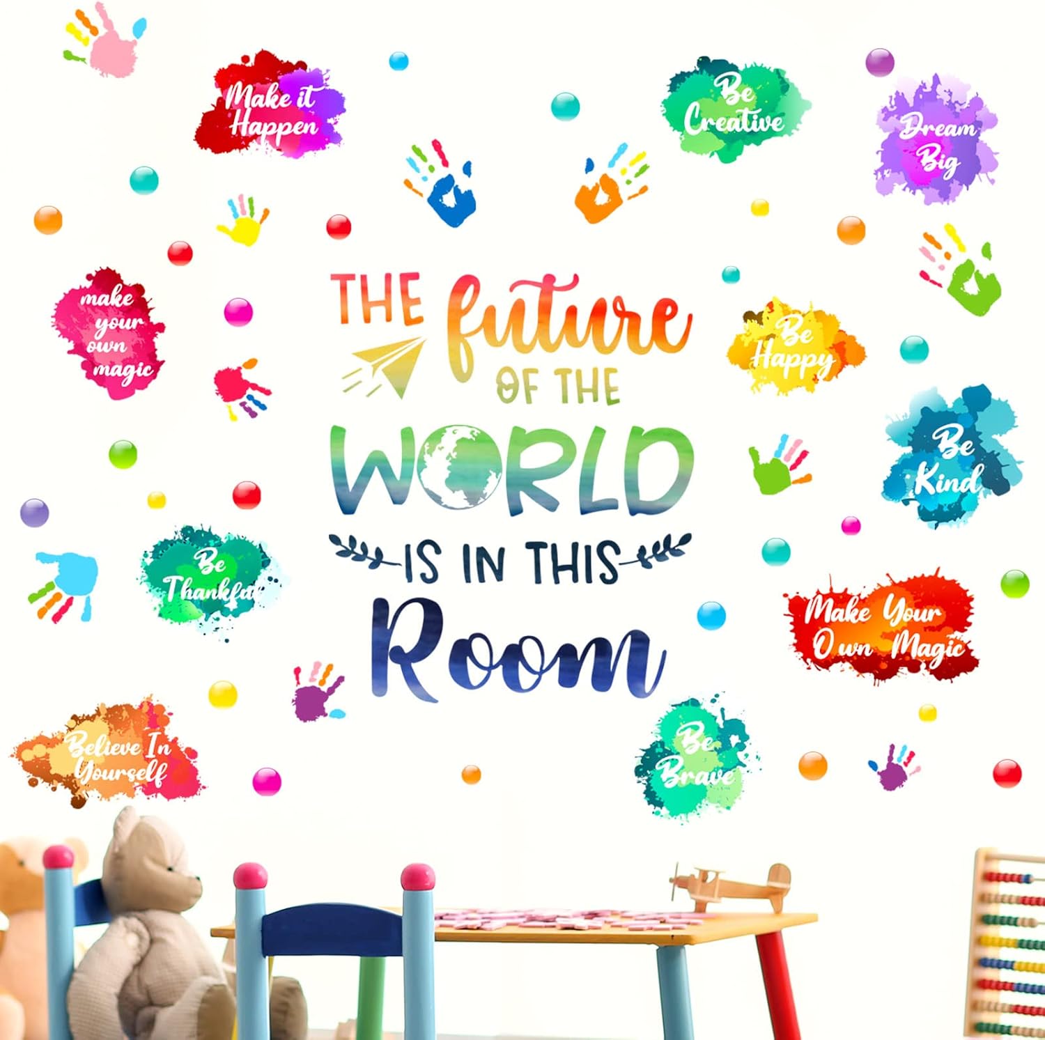 Leinuosen Kids Wall Decals Classroom Decals Colorful Inspira