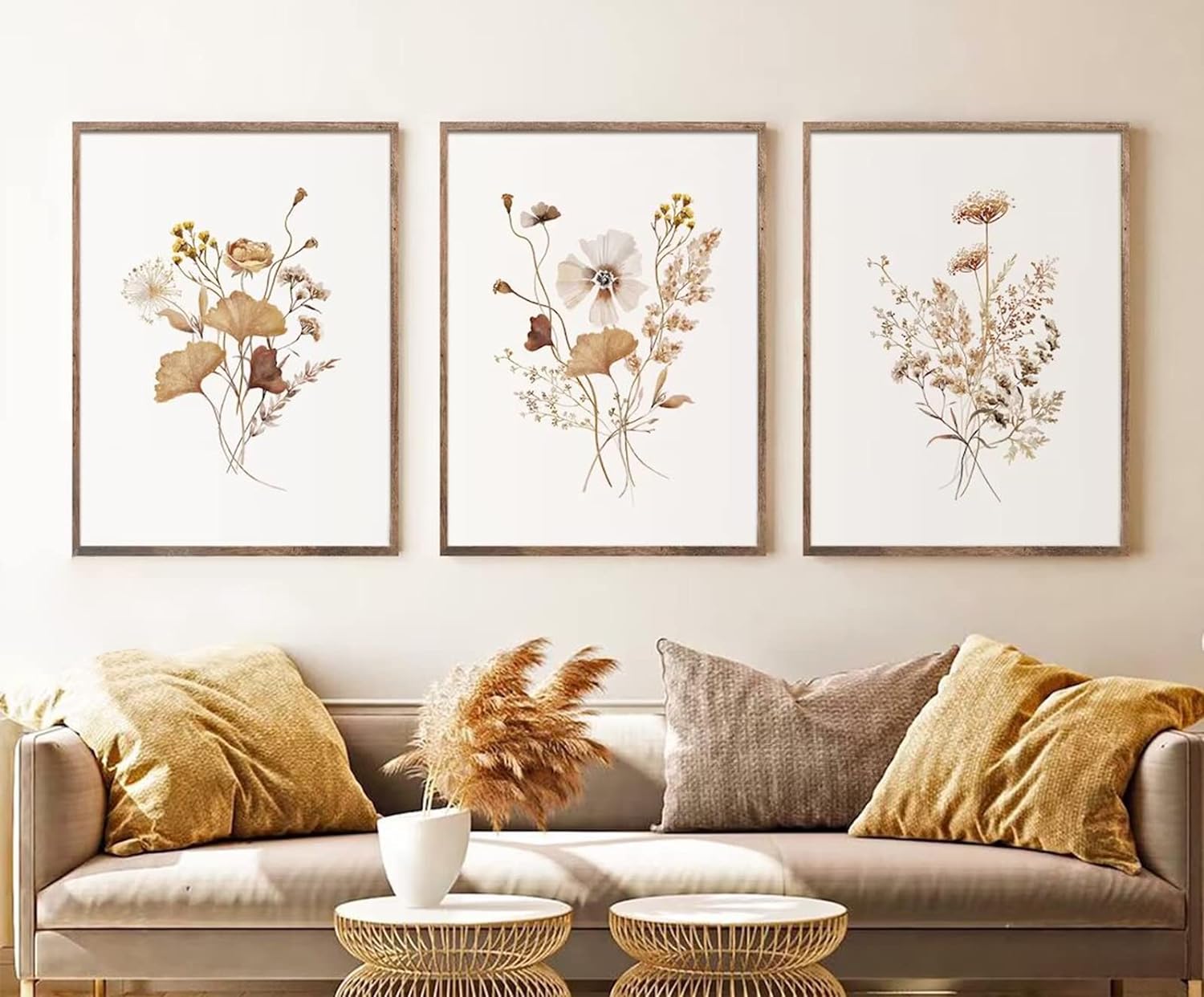 Watercolor Botanical Wall Art Vintage Floral Art Prints Wild