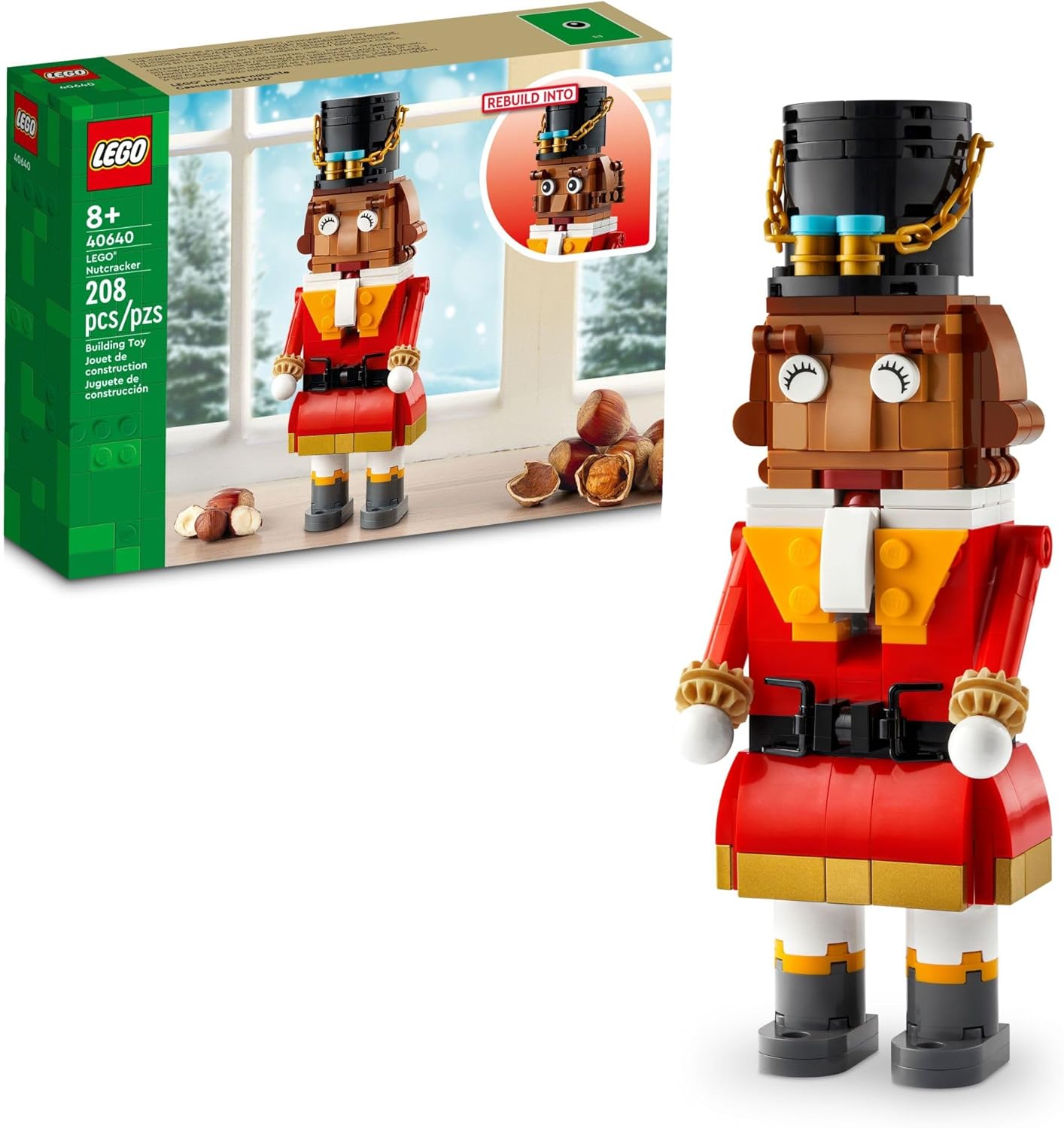 LEGO Nutcracker Christmas Decor Building Toys for Kids, Bo