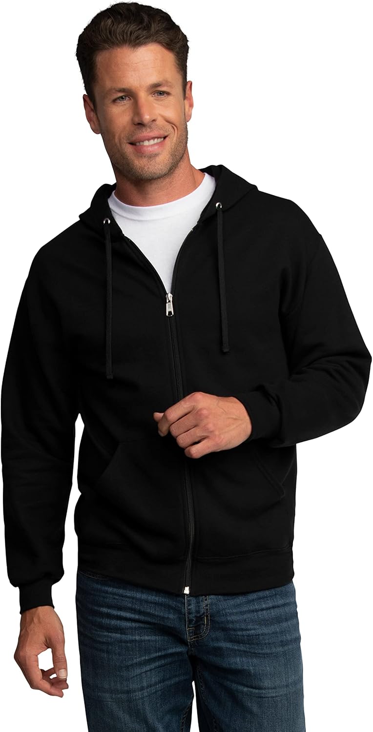 Fruit of the Loom Men's Eversoft Fleece Hoodies, Moisture Wi