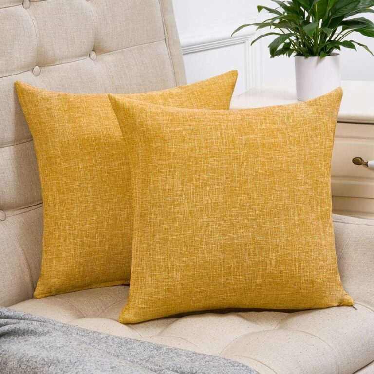 Anickal Set of Mustard Yellow Pillow Covers x Inch