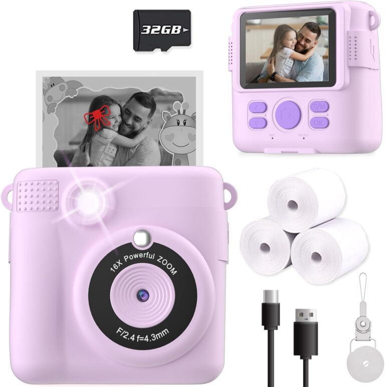 Instant Print Camera for Kids, Christmas Birthday Gifts for