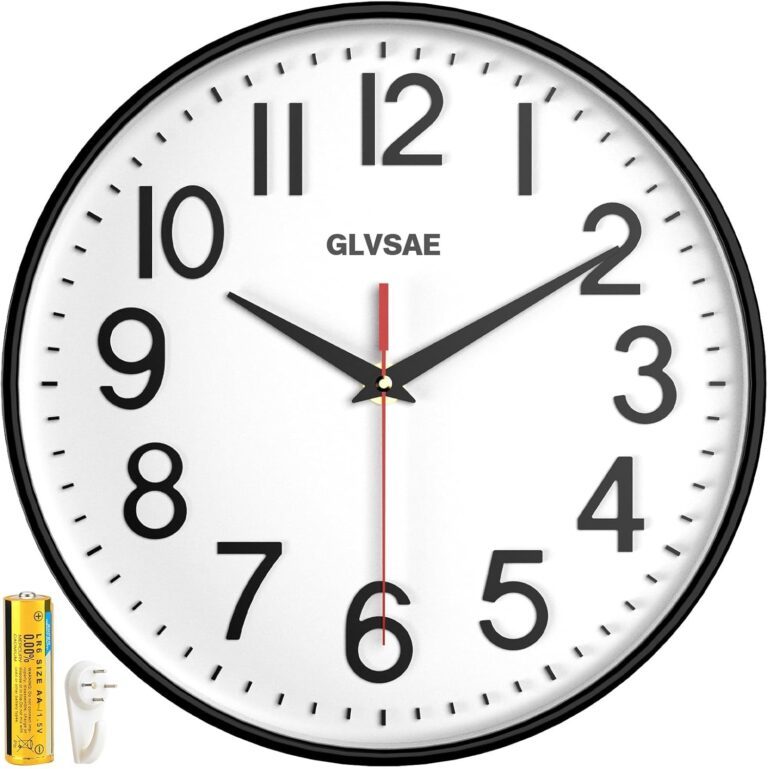 Wall Clock Inches Non Ticking Wall Clocks Battery Operate