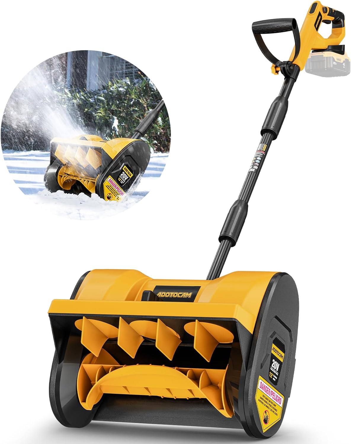 Cordless Snow Shovel Compatible for DeWalt V Battery(No Ba