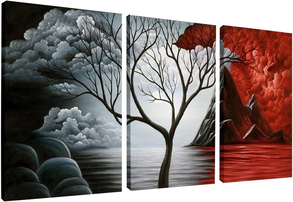 Wieco Art The Cloud Tree Panels Modern Canvas Wall