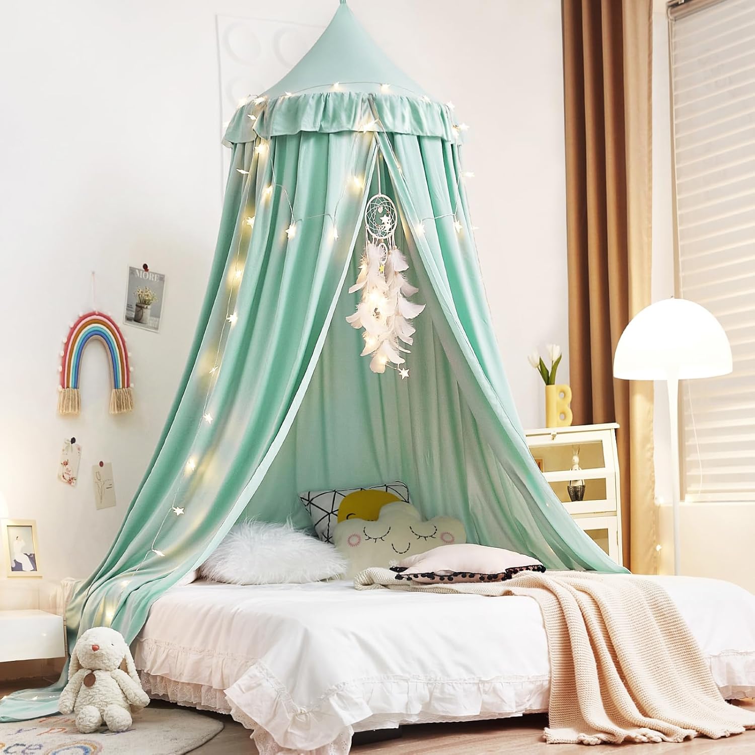 Kertnic Decor Canopy for Kids Bed, Soft Smooth Playing Tent