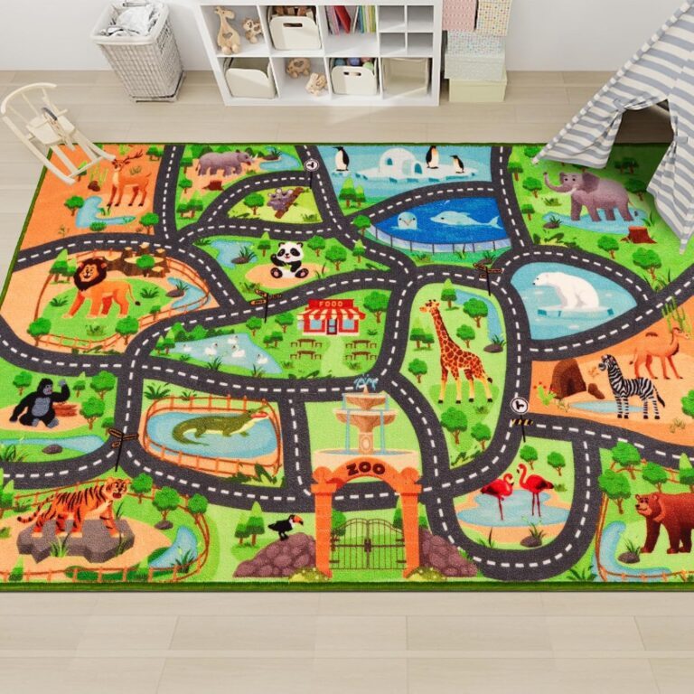 Kids Rug Playmat Rug,"X " Animal Car Rugs for Kids Toy