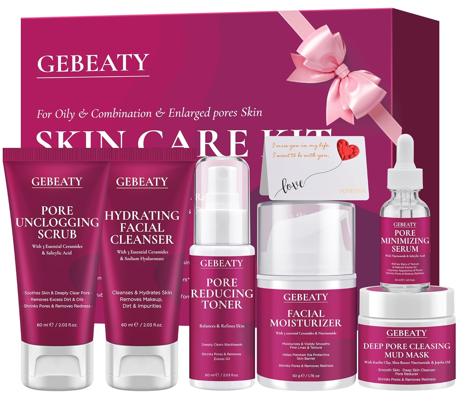 Gifts for Women,Skin Care Set,Skincare for Pore Minimizing,H