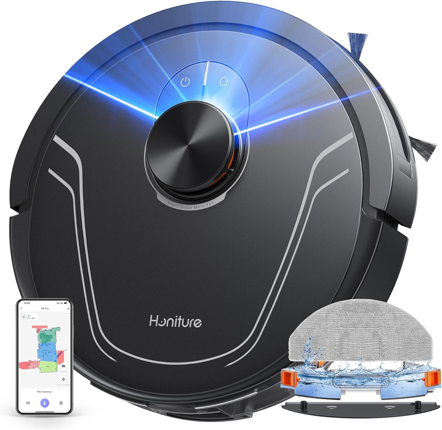 HONITURE Robot Vacuum and Mop Combo,V Pro Robot Vacuum Clea