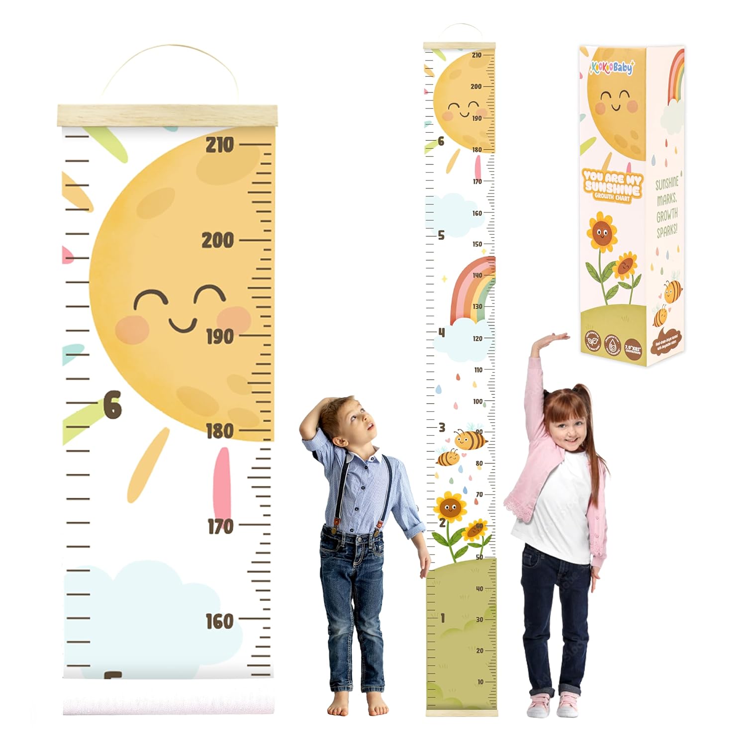 Kids Growth Chart For Wall "x " Premium Canvas Removab