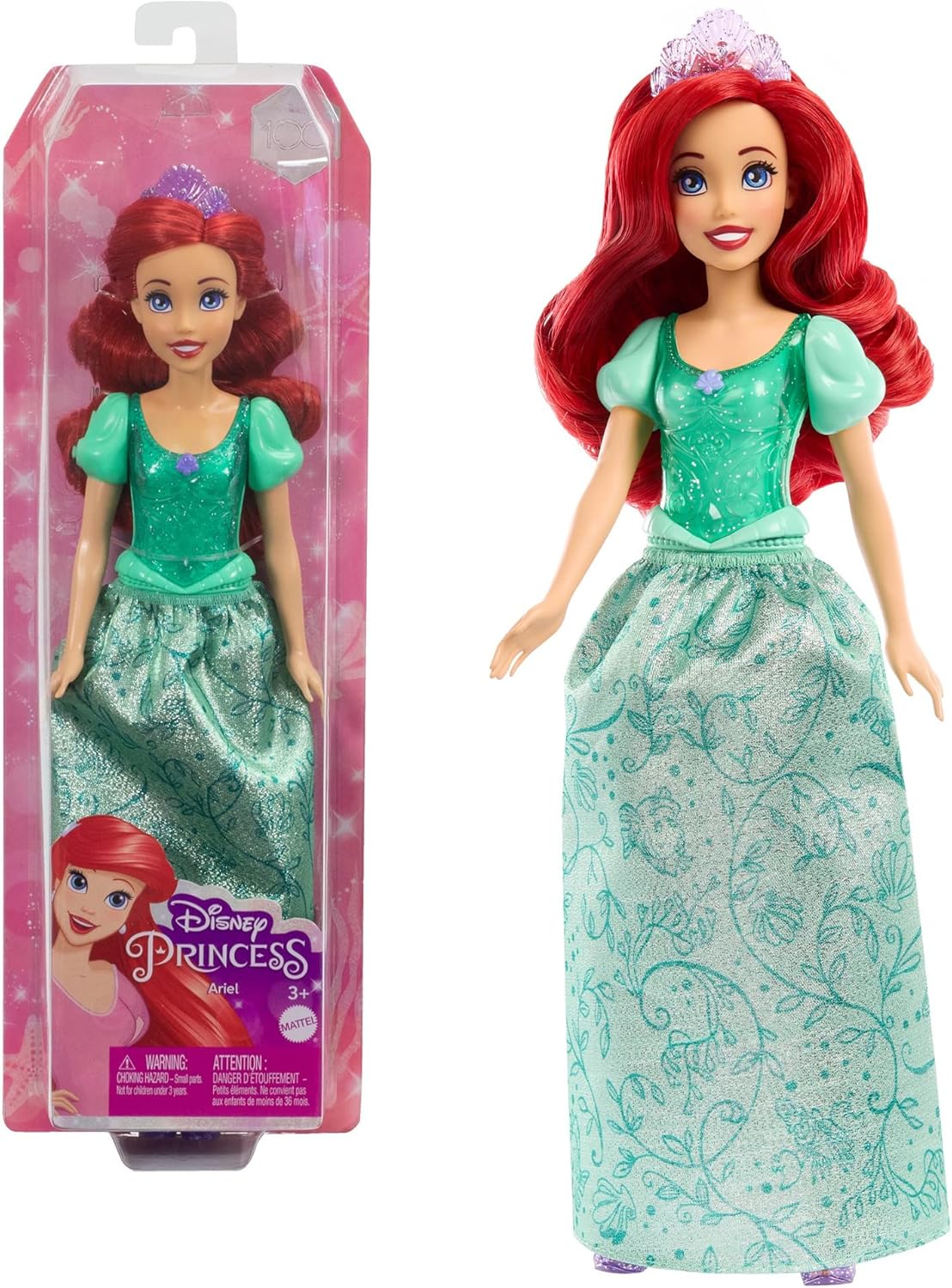 Mattel Disney Princess Toys, Ariel Fashion Doll, Sparkling L