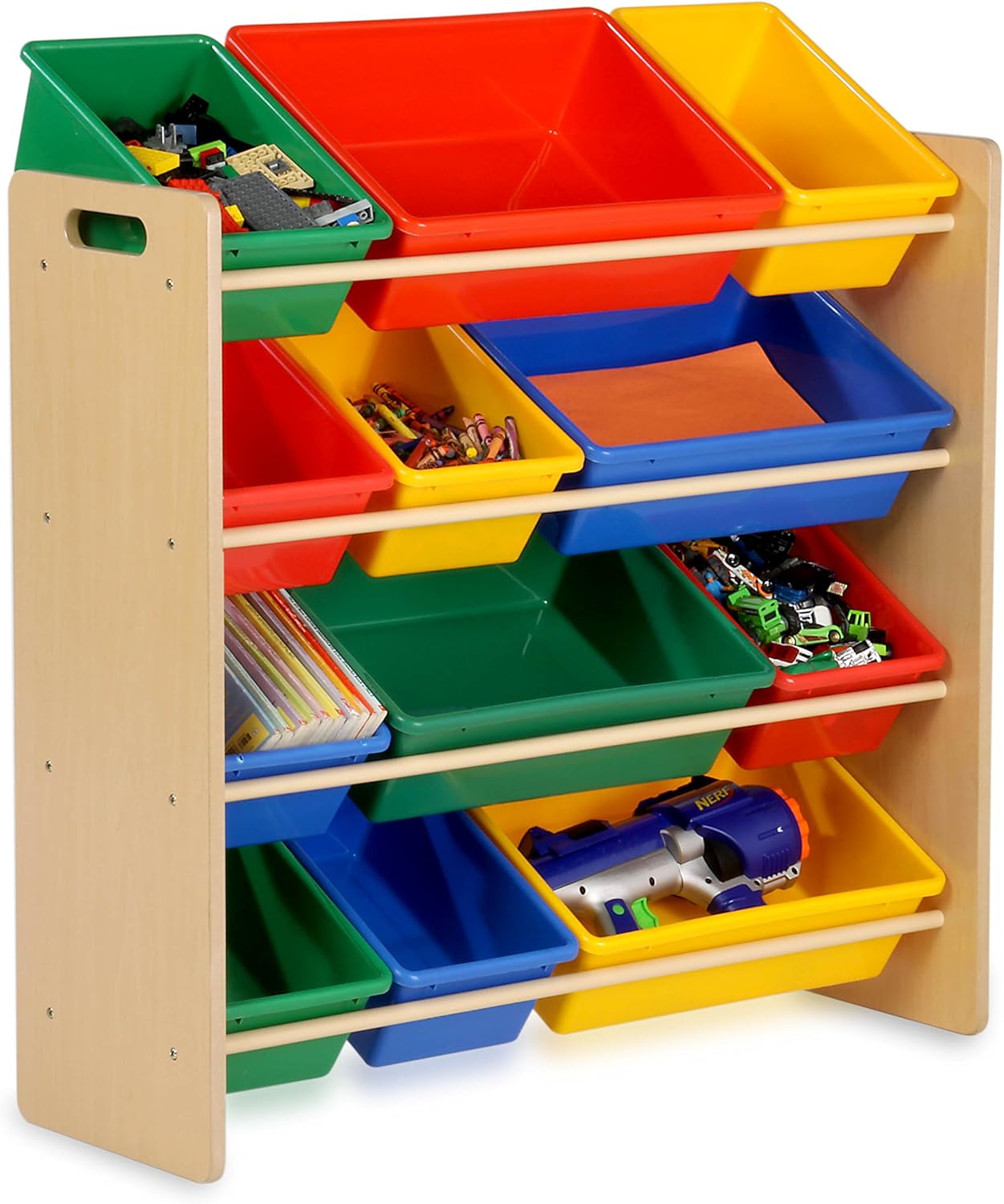 Honey Can Do Kids Toy Organizer and Storage Bins, Natural/Pr