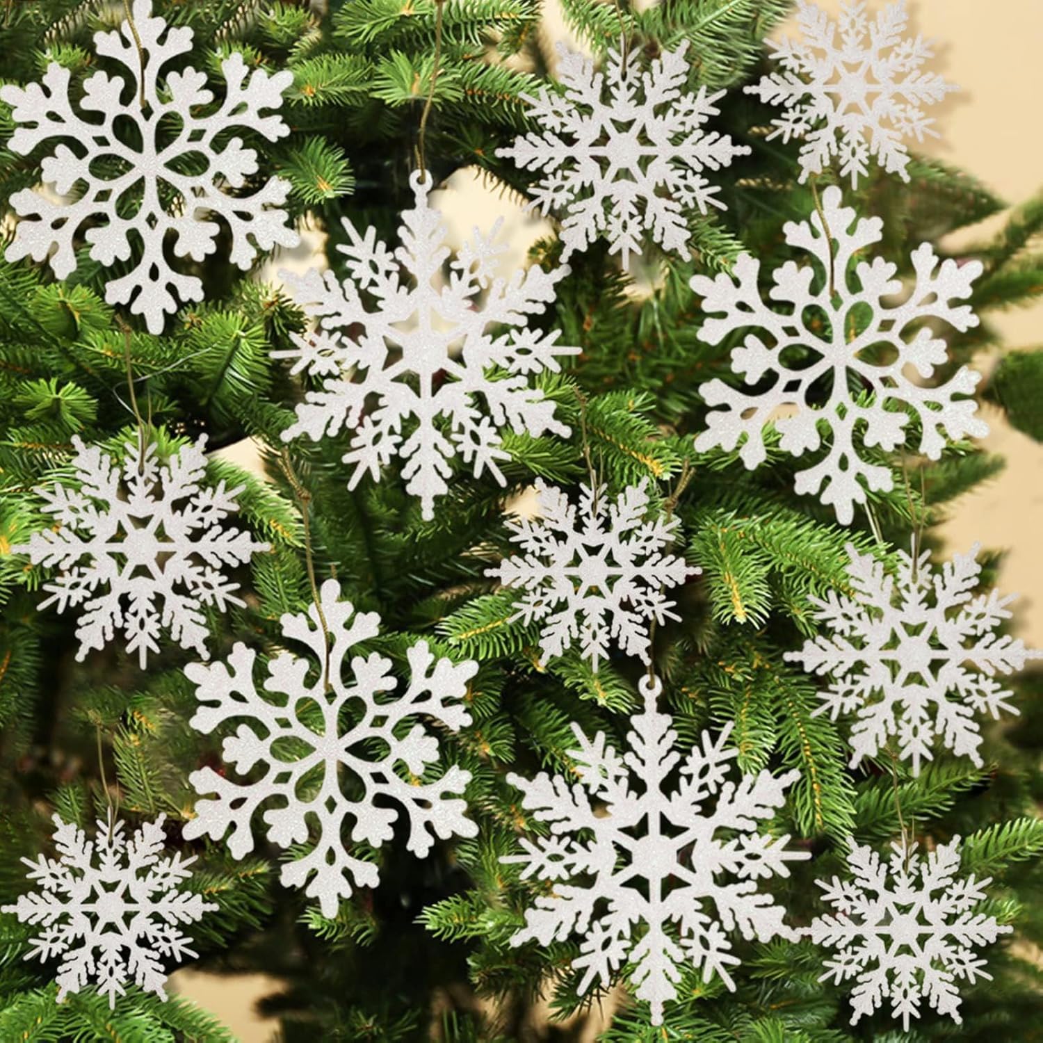 pcs Snowflakes Christmas Tree Decorations, Snowflake Ornam