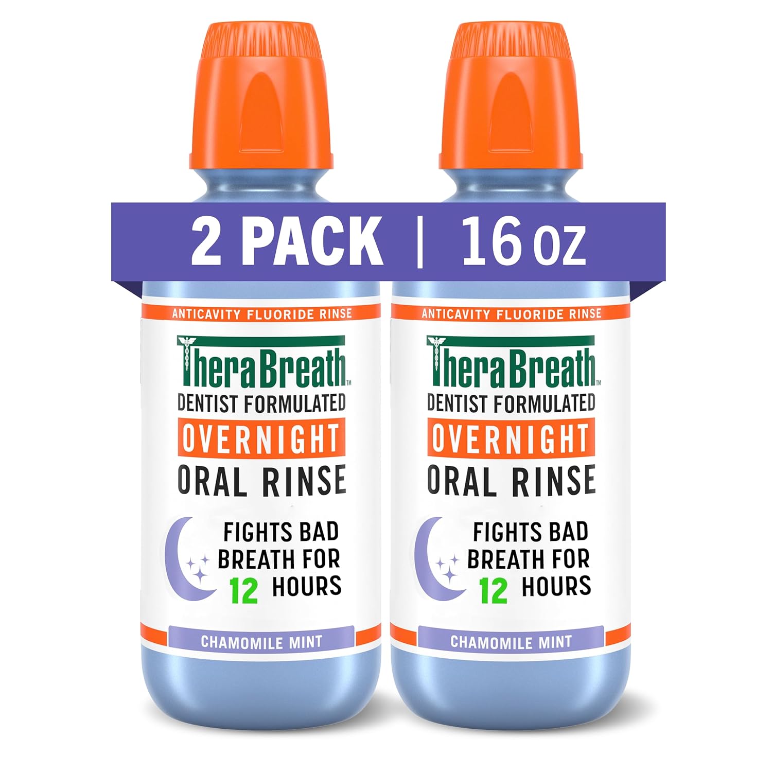 TheraBreath Overnight Mouthwash, Fights Bad Breath for Ho