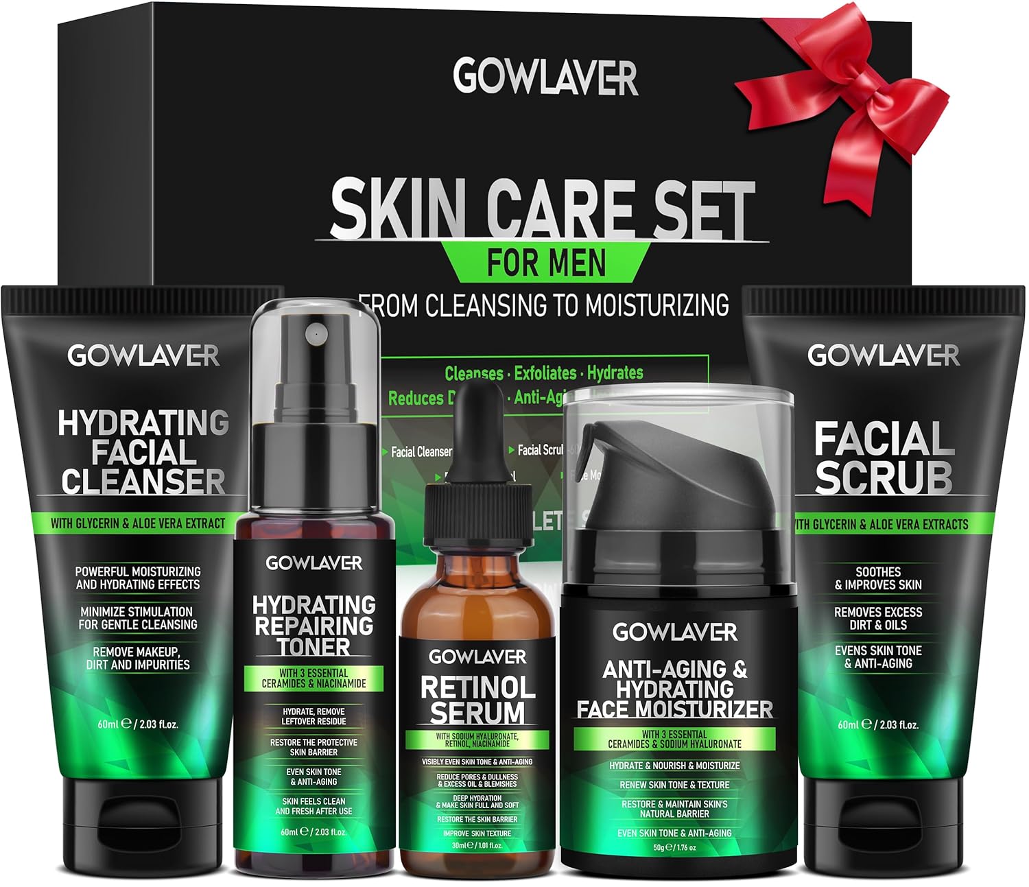 Mens Christmas Gifts,Skin Care for Men,Deeply Hydrates Reduc